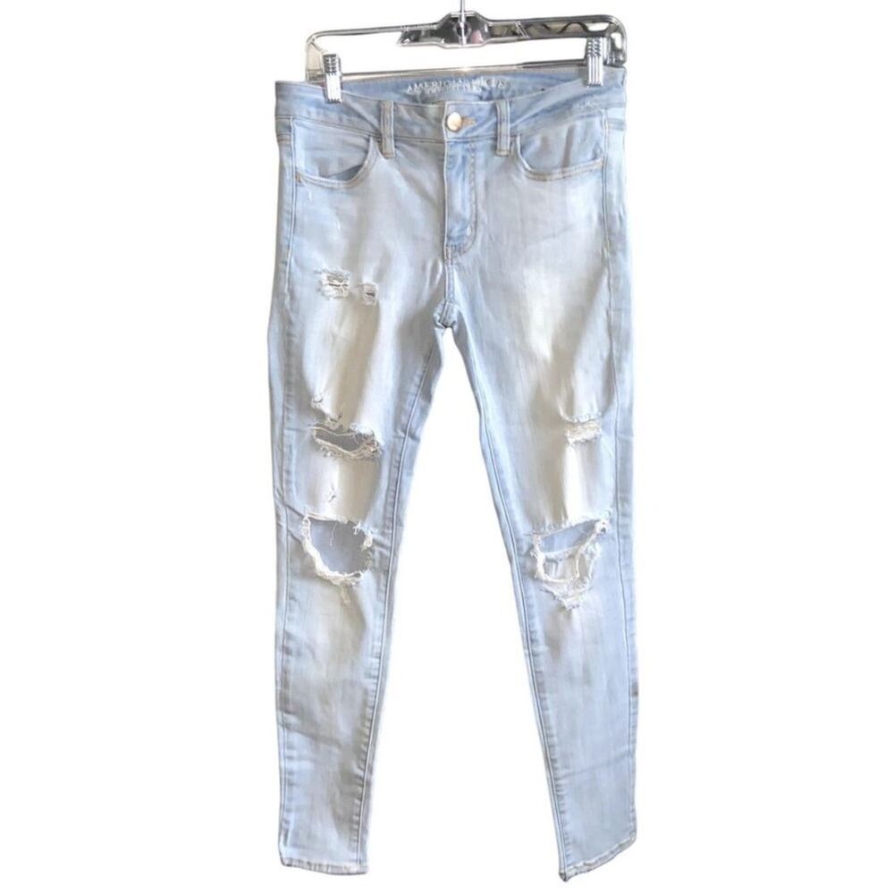 American Eagle Outfitters Jeans Women's Size 6 Super Super Stretch Distressed #